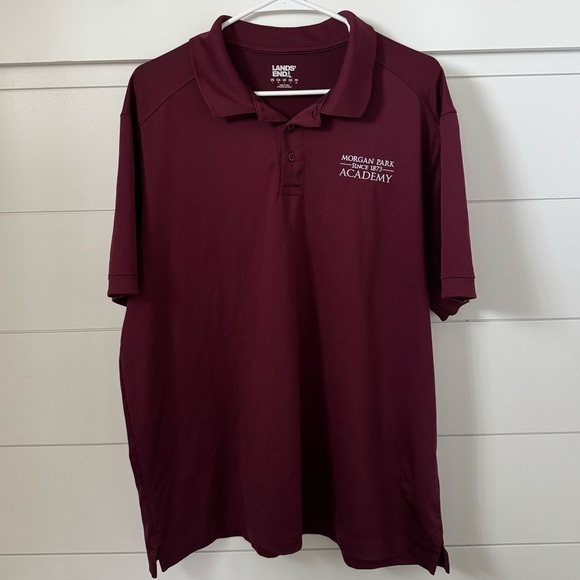 Lands' End Other - Lands' End Morgan Park Burgundy Polo Shirt Classic Cotton Blend, Men’s L